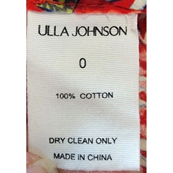 Ulla Johnson Mini Skirt Juno Tiered Pleated Poplin In Hibiscus Size 0 Red Cotton - Picture 5 of 9